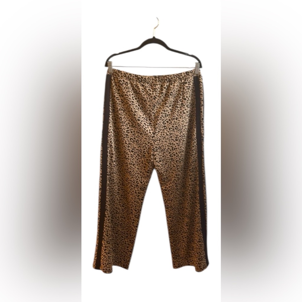 ANNIEWEAR Ziggy Pull On Track Pants Leopard Side Pockets Womens Size XL - Picture 7 of 12